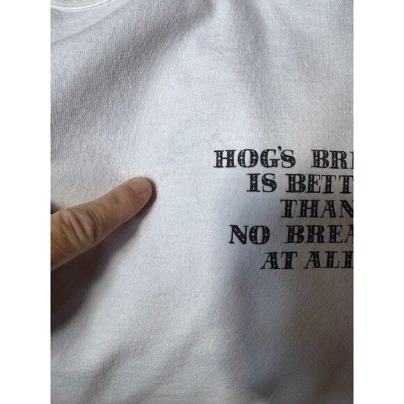 HOGS BREATH SALOON Tank Top White SML Key West Florida Better than No Breath VTG - Picture 8 of 8